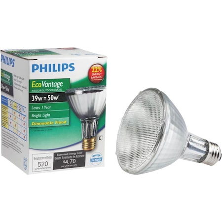 Philips Philips EcoVantage 39 W PAR30L Floodlight Halogen Bulb 520 lm Bright White 419747